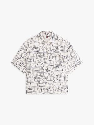 Женские рубашки Tommy Hilfiger Short-Sleeve Linen Shirt — фото 5
