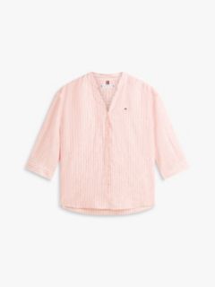 Collarless Linen Shirt — Fireworks 5