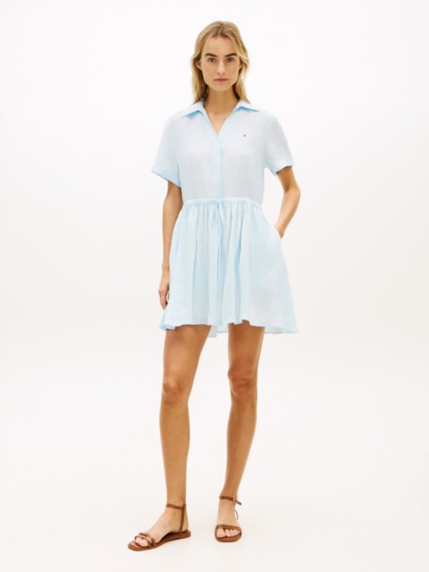 Tommy Hilfiger Linen Mini Shirtdress