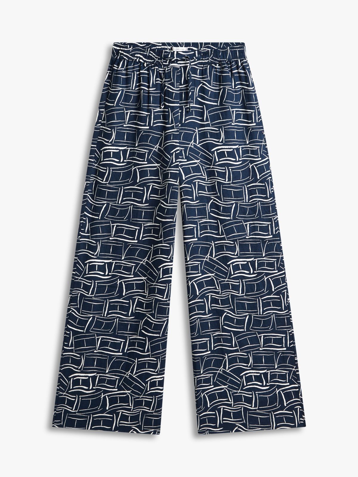 Relaxed Linen Pull-On Pant — Navy