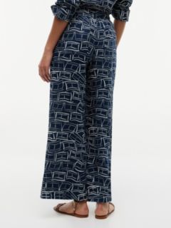 Relaxed Linen Pull-On Pant — Navy 4