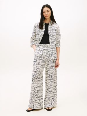 Relaxed Linen Pull-On Pant, Calico