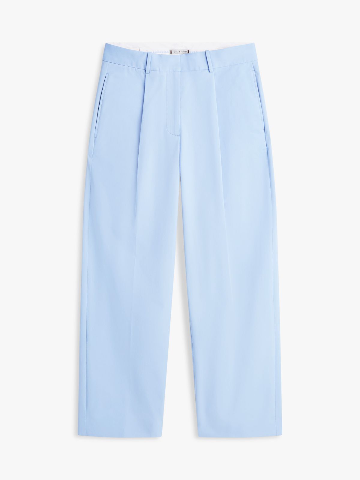 Pleated Twill Barrel Chino — Cloudy Blue