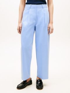 Pleated Twill Barrel Chino — Cloudy Blue 1