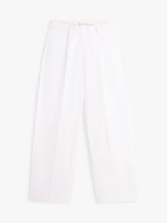 Pleated Twill Barrel Chino — Optic White 5