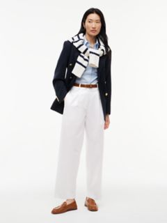 Pleated Twill Barrel Chino — Optic White 2