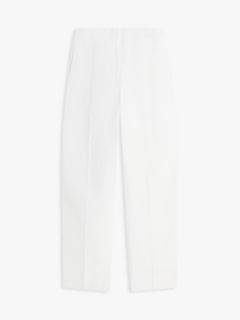 Tailored Linen-Blend Barrel Pant — Optic White 5