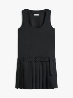 Wool-Blend Pleated Mini Dress — Grey Blend 5