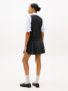 Wool-Blend Pleated Mini Dress — Grey Blend 4