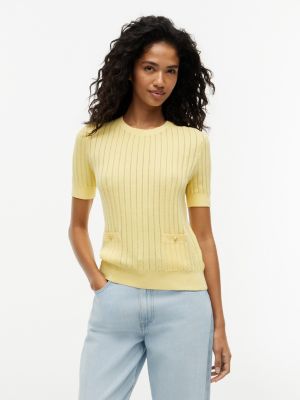 Short-Sleeve Pointelle Pocket Sweater from Tommy Hilfiger - $55.65