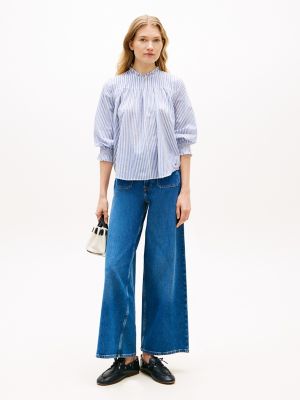 Женские рубашки Tommy Hilfiger Ruffle-Trimmed Pintuck Voile Shirt — фото 2