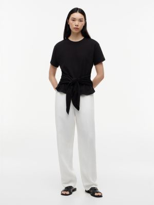Женские футболки Tommy Hilfiger Tie-Front Slub Cotton T-Shirt — фото 2