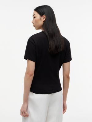 Женские футболки Tommy Hilfiger Tie-Front Slub Cotton T-Shirt — фото 4
