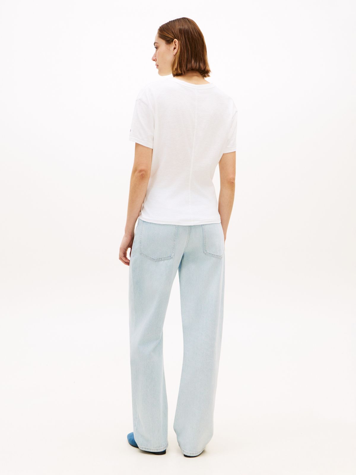 Tie-Front Slub Cotton T-Shirt — Ecru