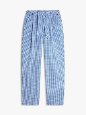 Женские брюки Tommy Hilfiger Belted Gingham Seersucker Tapered Pant — фото 5
