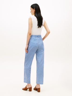 Женские брюки Tommy Hilfiger Belted Gingham Seersucker Tapered Pant — фото 4