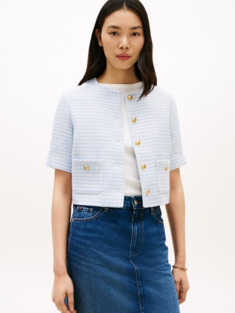 Женские куртки Tommy Hilfiger Short-Sleeve Tweed Lady Jacket