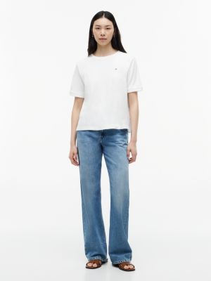 Женские футболки Tommy Hilfiger Mixed-Media Tie-Back T-Shirt — фото 2
