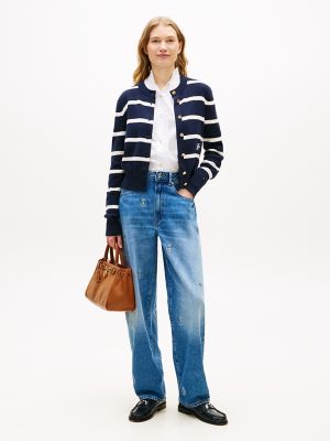 Женские джинсы Tommy Hilfiger Allover Crest Mid-Rise Barrel Jean — фото 2