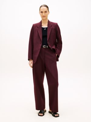 Wool-Blend Loose Straight Pant