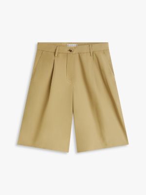 Женские брюки Tommy Hilfiger Pleated Poplin Short — фото 5