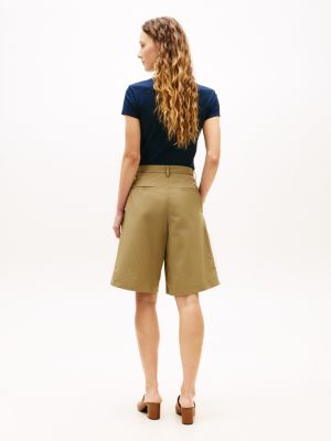 Женские брюки Tommy Hilfiger Pleated Poplin Short — фото 4