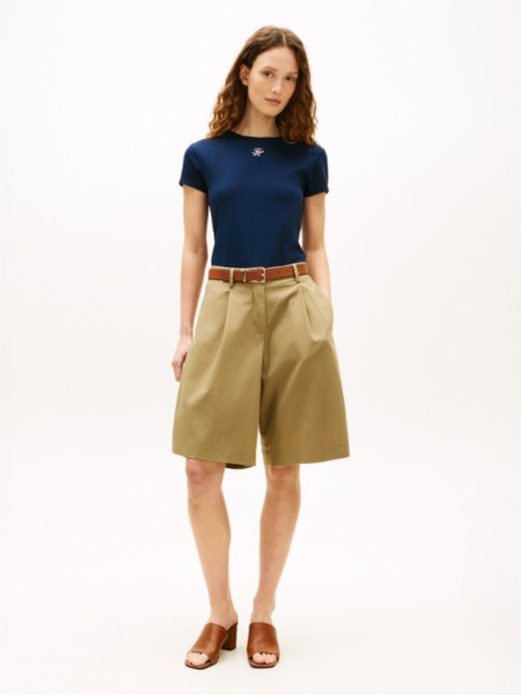 Женские брюки Tommy Hilfiger Pleated Poplin Short