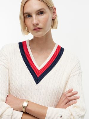 Женские свитеры Tommy Hilfiger Relaxed Fit Cable Knit Cricket Sweater — фото 3