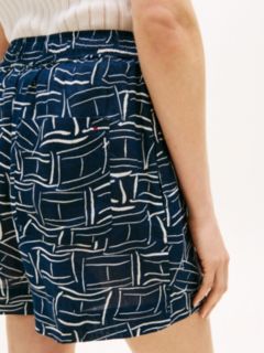 Linen Pull-On Short — Navy 3
