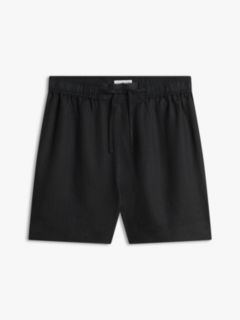 Linen Pull-On Short — Black 5