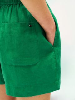 Linen Pull-On Short — Courtside Green 3