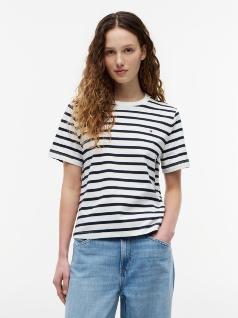 Женские футболки Tommy Hilfiger Boxy Fit Interlock Crewneck T-Shirt