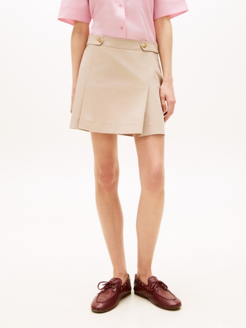 Tommy Hilfiger Pleated Twill Mini Skirt