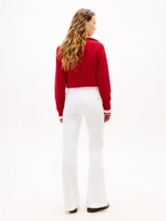 Mid-Rise Stretch Flare Jean — Optic White 4