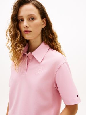 Relaxed Fit Script Monogram Pique Polo | Tommy Hilfiger