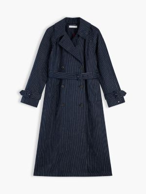Женские куртки Tommy Hilfiger Striped Double-Breasted Trench Coat — фото 5