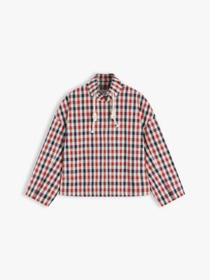 Женские куртки Tommy Hilfiger Water-Repellent Relaxed Checked Parka — фото 6