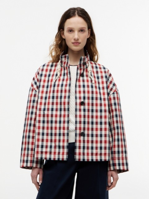 Женские куртки Tommy Hilfiger Water-Repellent Relaxed Checked Parka