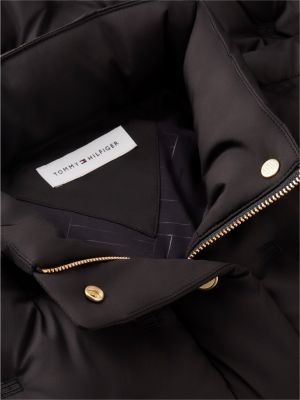 Женская куртка Tommy Hilfiger Water-Repellent Quilted Down Jacket, цвет: Чёрный — фото 7