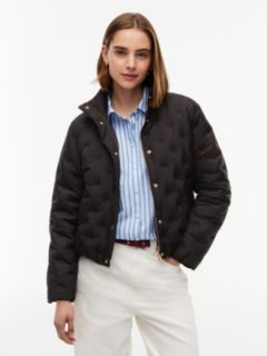 Water-Repellent Quilted Down Jacket — Black 1