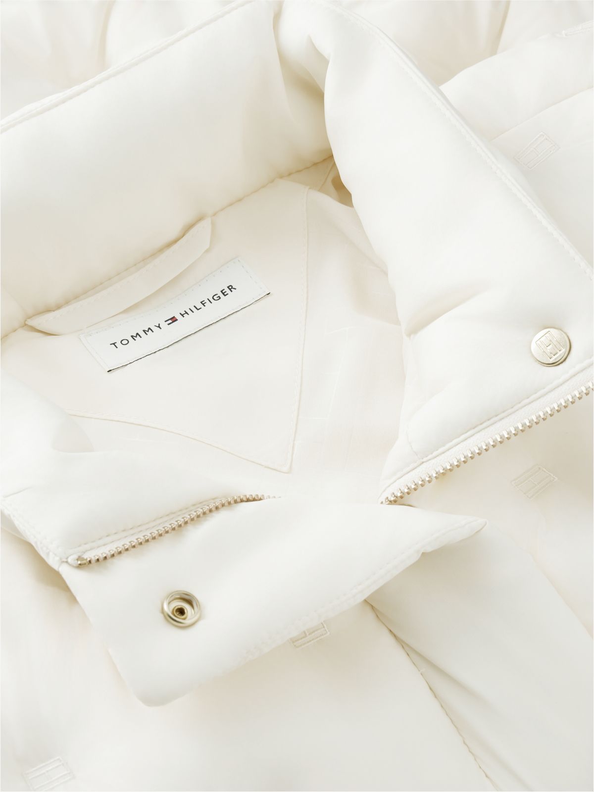Water-Repellent Quilted Down Jacket — Rich Cream