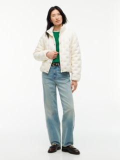 Water-Repellent Quilted Down Jacket — Rich Cream 2
