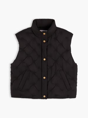 Женский жилет Tommy Hilfiger Water-Repellent Quilted Down Vest, цвет: Чёрный — фото 6