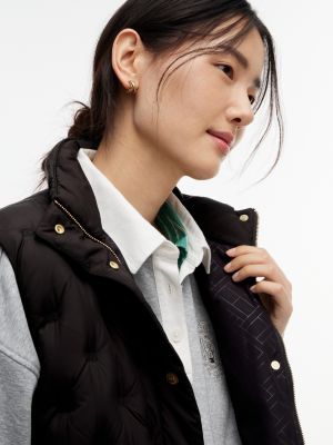 Женский жилет Tommy Hilfiger Water-Repellent Quilted Down Vest, цвет: Чёрный — фото 4