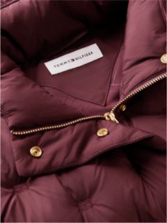 Water-Repellent Quilted Down Vest — Deep Burgundy 6