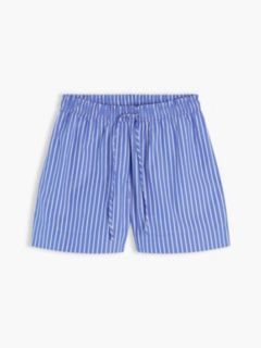 Striped Poplin Pull-On Short — Verona Blue Stripe 5