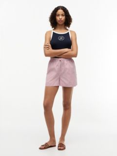 Striped Poplin Pull-On Short — Summer Stripe 2