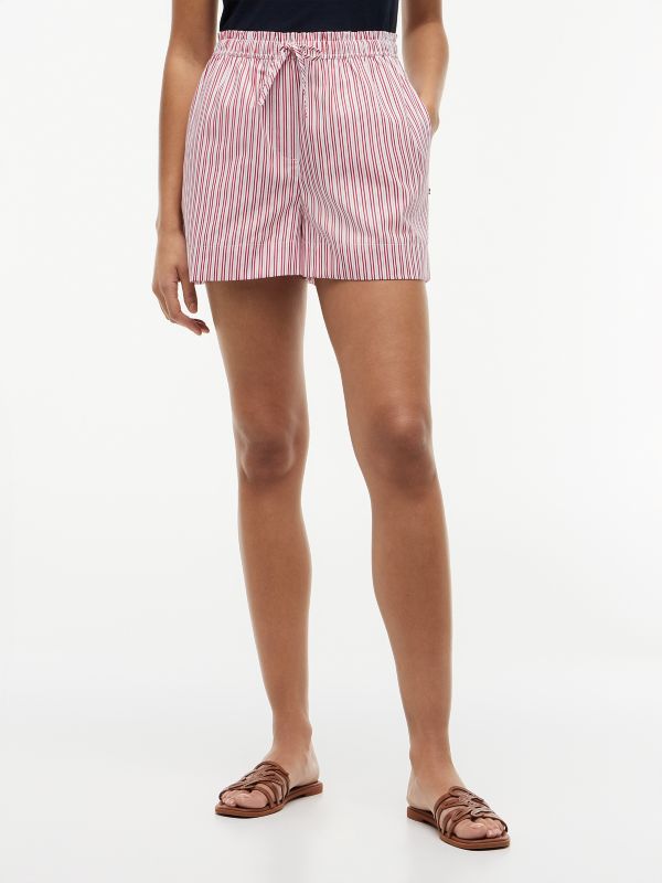 Striped Poplin Pull-On Short — Summer Stripe