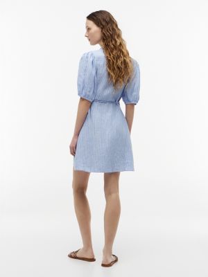 Tommy Hilfiger Striped Linen Mini Wrap Dress — фото 4