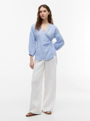 Женские блузки Tommy Hilfiger Relaxed Fit Linen Side-Tie Blouse — фото 2